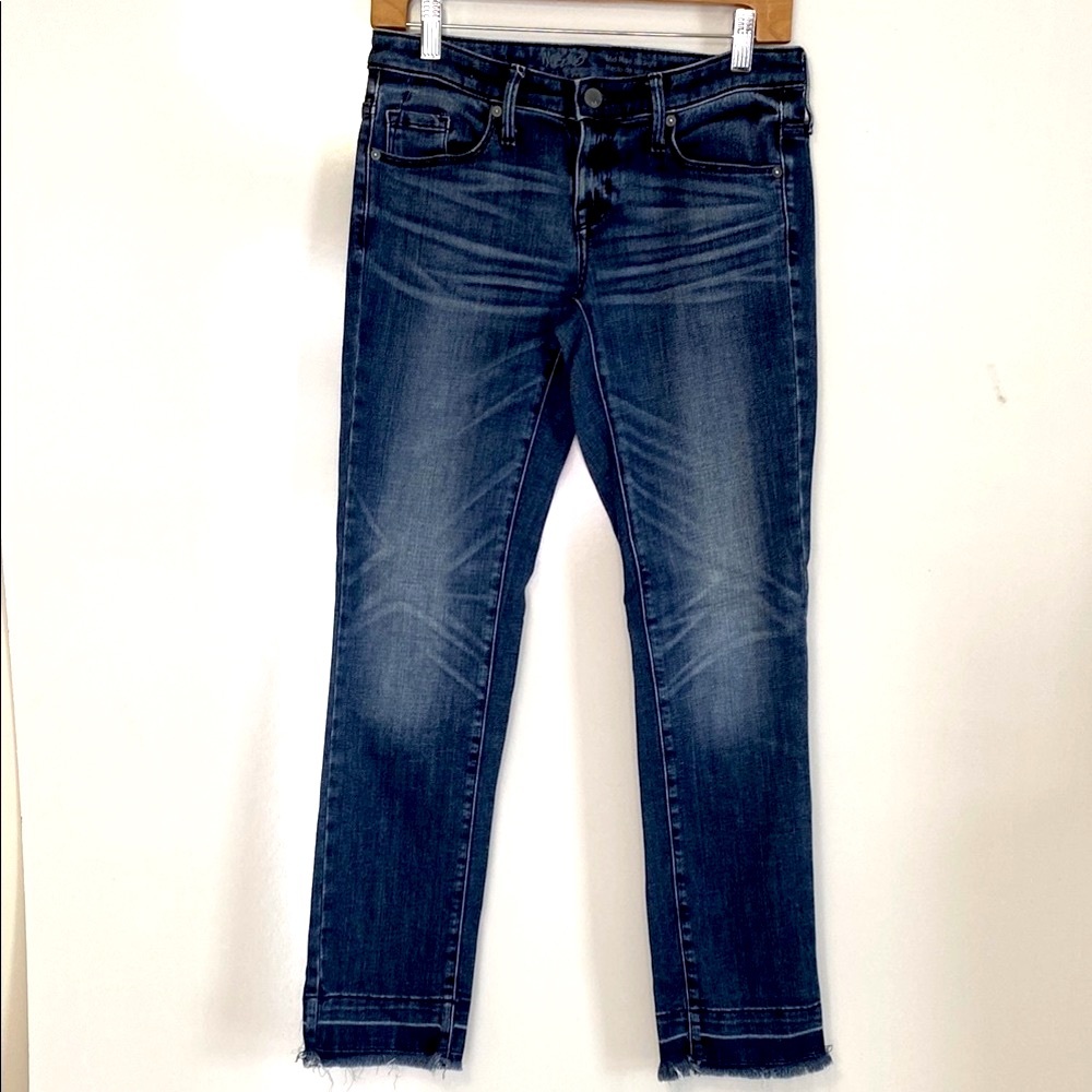 Target Mossimo Denim Women's Mid-Rise Straight Leg Frayed Hem Jeans | Sz 0 (R)